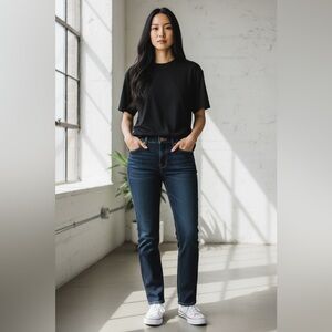 Madewell Dark Indigo Skinny Crop Jeans